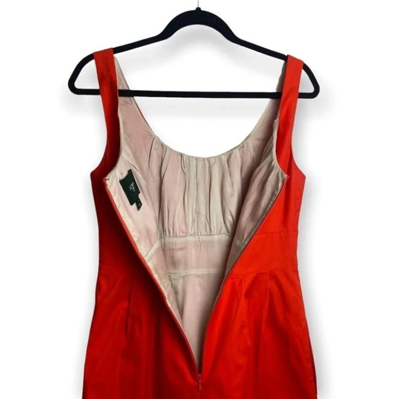 J. Crew Factory Suiting Pleated Dress with Pockets - 36740 CER Orange - Picture 5 of 11